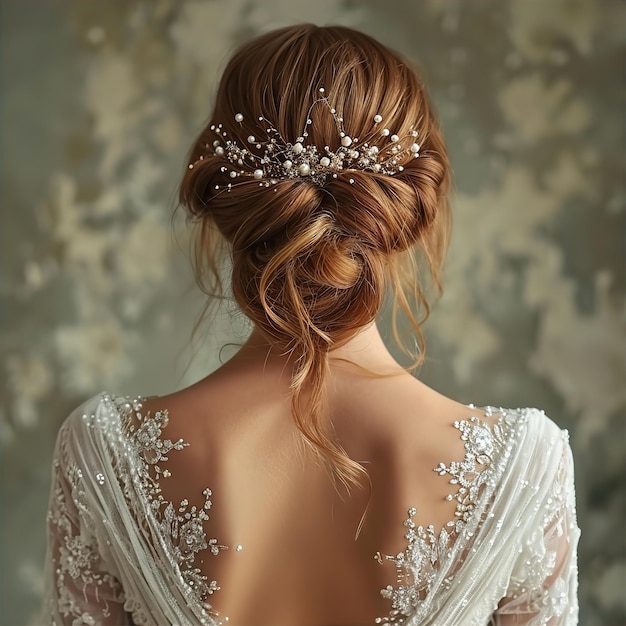 Capelli da sposa con accessori