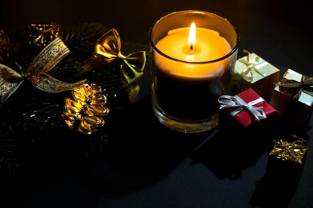 Capodanno Serata di Natale Natale a lume di candela Sfondo di Natale Sfondo di Natale