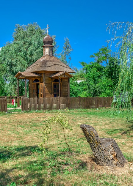 Cappella di legno nella città di Vilkovo, Ucraina