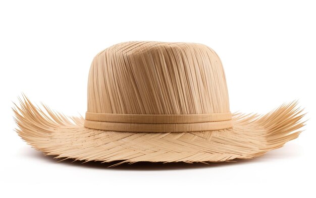 cappello a foglia di palma topor look elegante su sfondo bianco