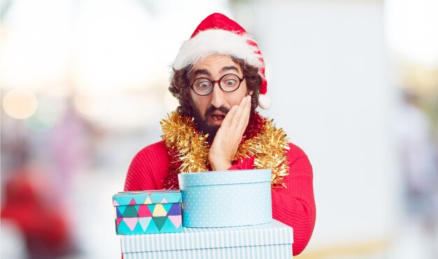 Cappello da Babbo Natale. concetto di Natale