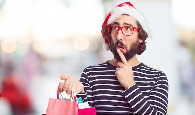 Cappello da Babbo Natale. concetto di Natale