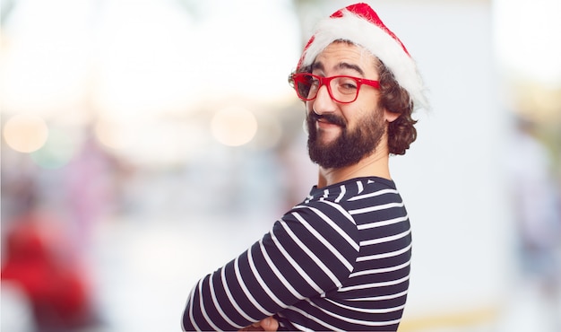 Cappello da Babbo Natale. concetto di Natale