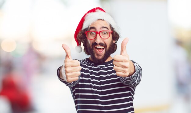 Cappello da Babbo Natale. concetto di Natale