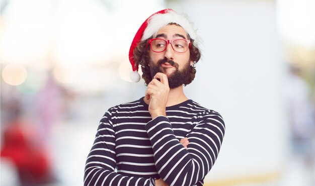 Cappello da Babbo Natale. concetto di Natale