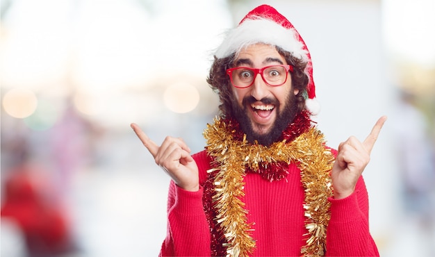 Cappello da Babbo Natale. concetto di Natale