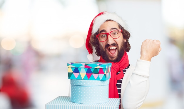 Cappello da Babbo Natale. concetto di Natale