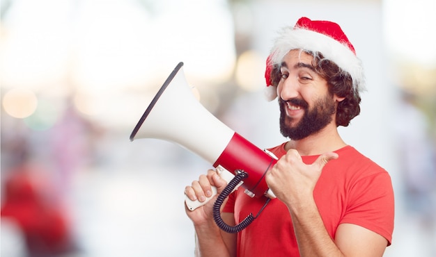 Cappello da Babbo Natale. concetto di Natale