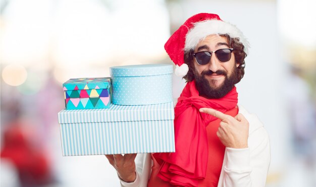 Cappello da Babbo Natale. concetto di Natale