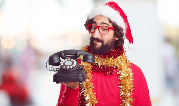 Cappello da Babbo Natale. concetto di Natale