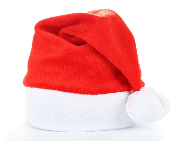 Cappello da Babbo Natale isolato su bianco