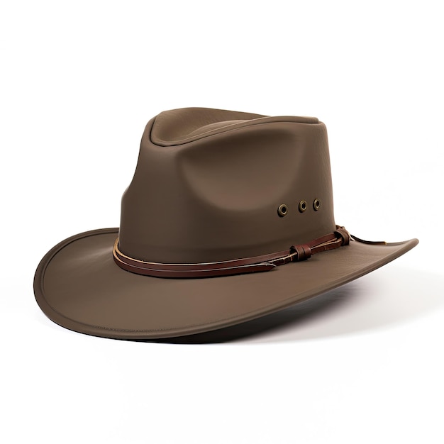 cappello da cowboy d'avventura marrone isolato su sfondo bianco