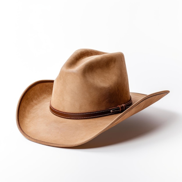 Cappello da cowboy isolato su sfondo bianco IA generativa