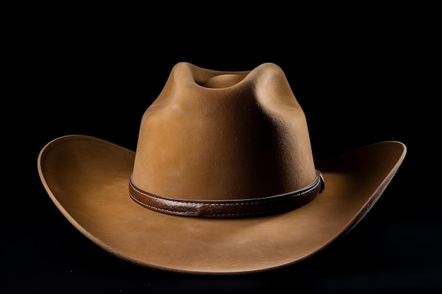 Cappello da cowboy isolato su sfondo bianco IA generativa