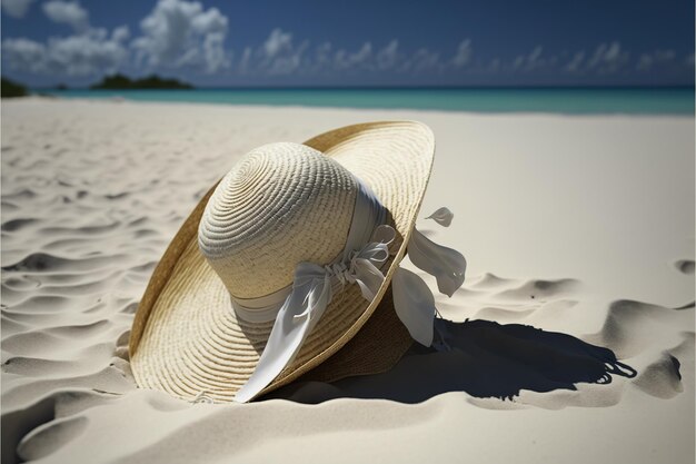 Cappello da spiaggia sulle Maldive