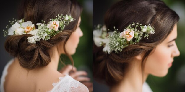 Cappello da sposa con fiori primaverili