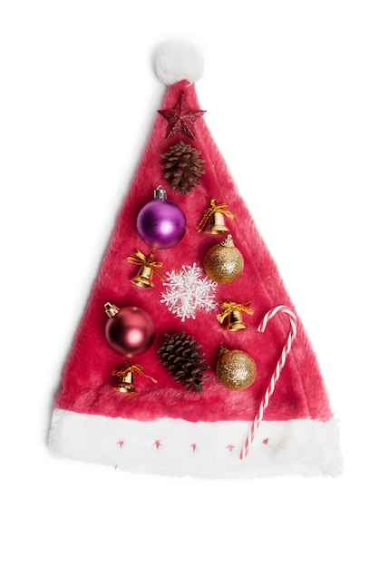 Cappello di Babbo Natale con ornamento di Natale