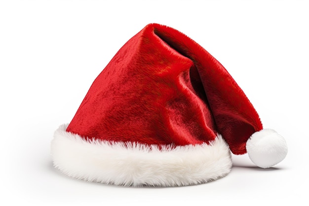 Cappello di Babbo Natale isolato su sfondo bianco