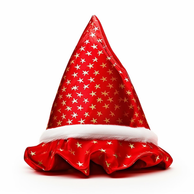 Cappello di Natale isolato su sfondo bianco trasparente