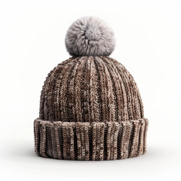 Cappello invernale con pompom isolato