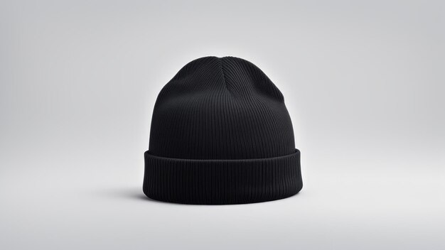 cappello nero isolato su sfondo bianco