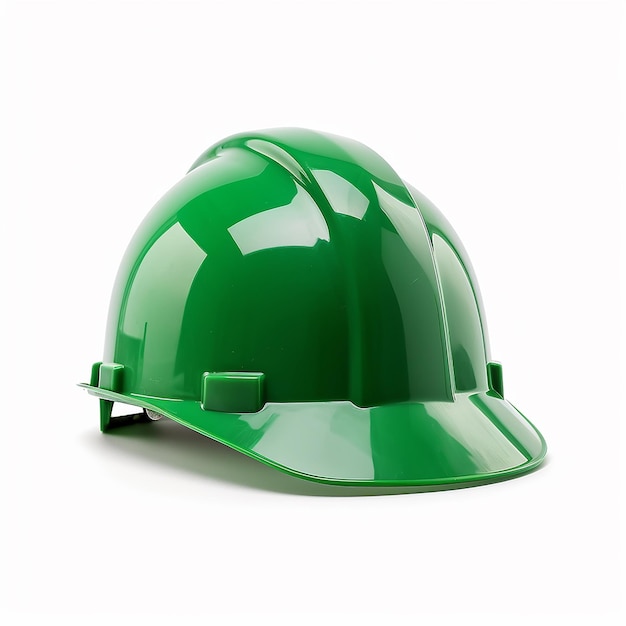 Cappello rigido verde isolato minimalista
