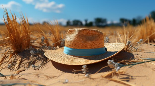 cappello spiaggia carta da parati HD 8K Immagine fotografica