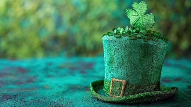 Cappello verde per il giorno di San Patrizio che adorna lo spirito festivo