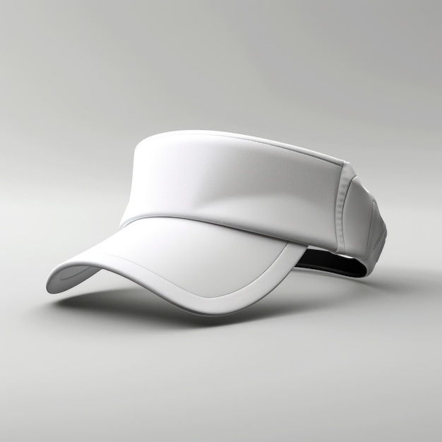 Cappello visiera isolato su sfondo bianco IA generativa