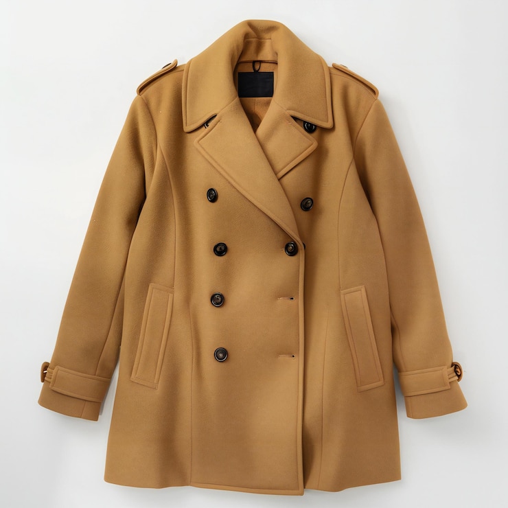 Foto cappotto elegante isolato su sfondo bianco