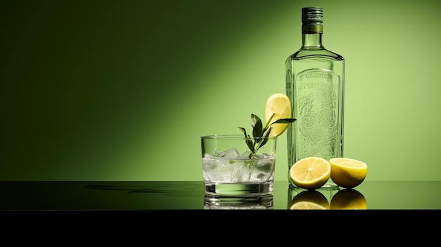Capricciosa fotografia di gin e tonico con bancone in neoprene