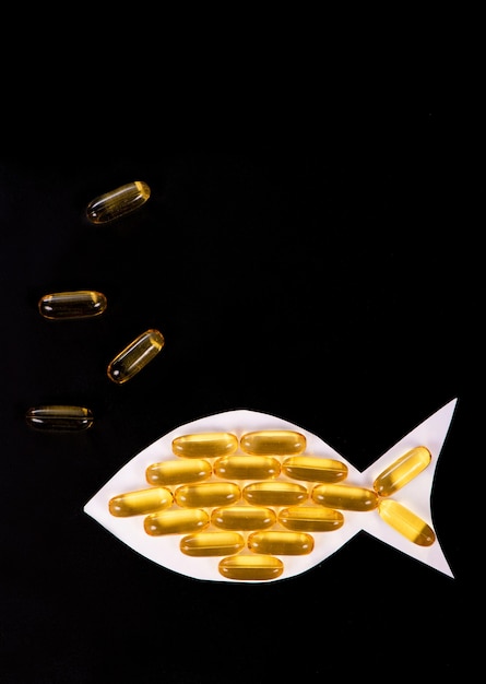 Capsule di olio di fegato di merluzzo a forma di pesce, Omega 3, vitamina D