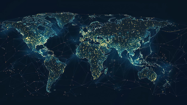 Capture the spirit of exploration and adventure with a captivating stock photo of a world map vector