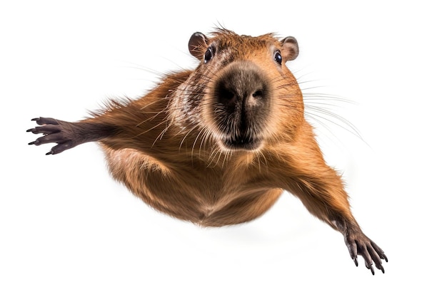 Capybara che vola nell'aria AI generativa