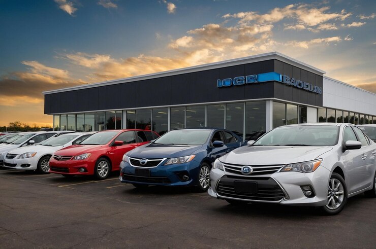 Photo car dealership print with