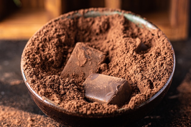 Caramelle al tartufo al cioccolato in polvere di cacao burro al cioccolato naturale dessert dolci snack pasto