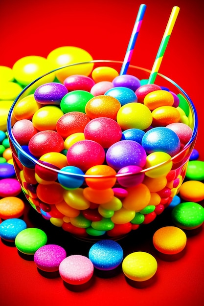 Caramelle colorate caramelle gommose arcobaleno snack deliziosi snack sfondo carta da parati