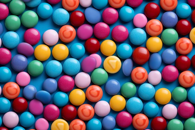 Caramelle e dolci di San Valentino sfondo colorato