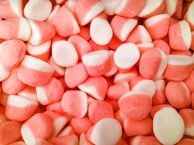 Caramelle gommose gommose dolci rosa colorate