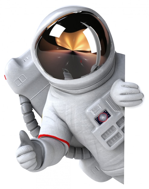 Carattere dell'astronauta - illustrazione 3D