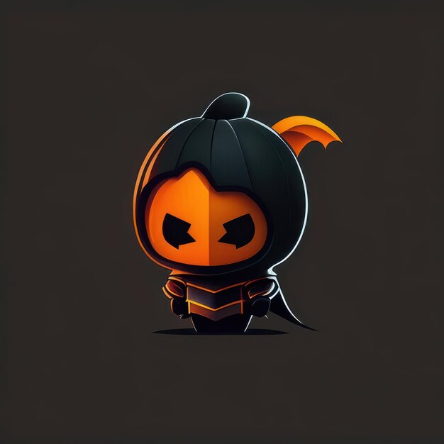 Carattere di halloween minimalista IA generativa