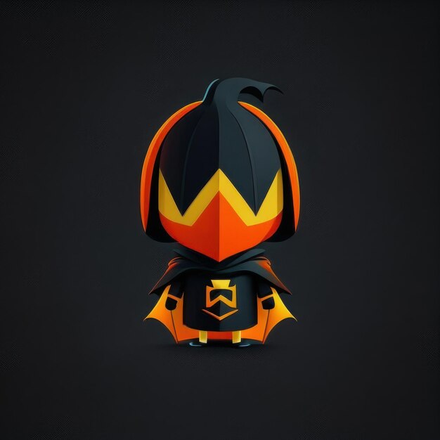 Carattere di halloween minimalista IA generativa