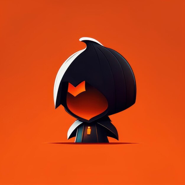 Carattere di halloween minimalista IA generativa