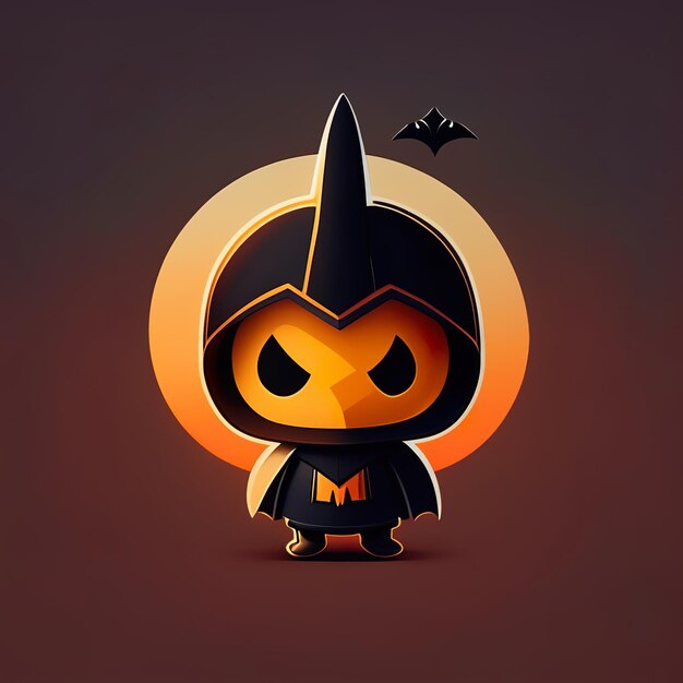 Carattere di halloween minimalista IA generativa