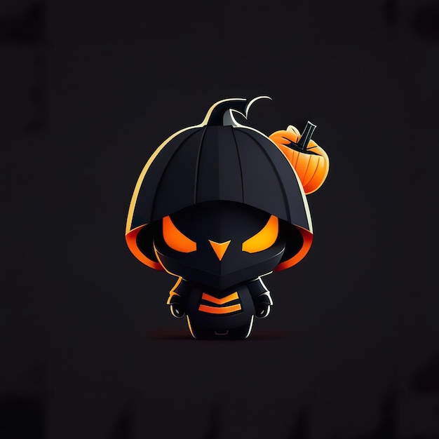 Carattere di halloween minimalista IA generativa