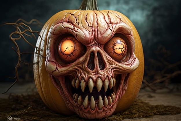 Carattere di Halloween rendering 3d