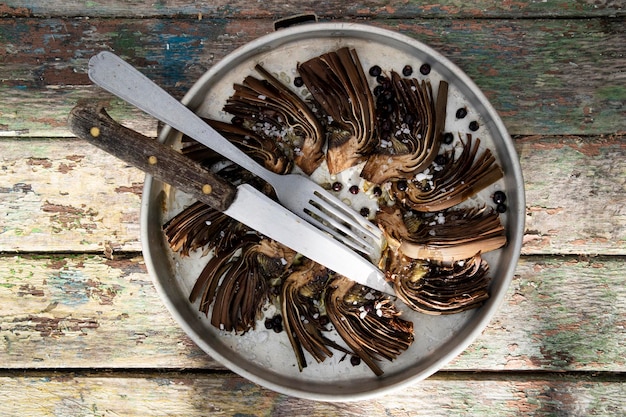 Carciofi a fette cotti al forno