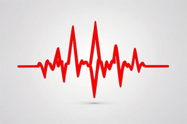 Cardiogramma del battito cardiaco Iconica del polso