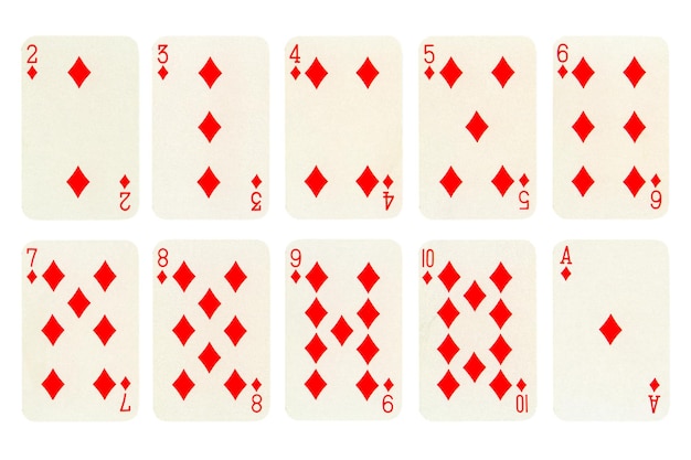 cards collection isolated on a white background