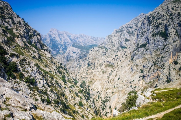 Cares trail ruta del Cares in Picos de Europa Asturias Spagna